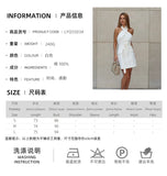 MQTIME  -  Summer New Sexy Neck Tie Women Strapless Dress Fashion Solid Color Female Temperament Commuting Dresses