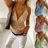 MQTIME  -  Summer new European and American women's sequined embroidered camisole vest sexy spicy girl camisole top
