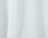  MQTIME  -  Vacation Mesh Lace Skirt Long Hollow Summer Tie Waist New Design White