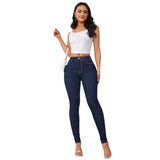 MQTIME  -  Women's Jeans 2024 Summer High Waisted Slimming and Tight Fitting Large Size Buttocks Lifting Small Leg Jeans for Women