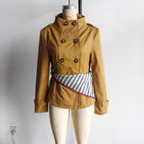 MQTIME  -  Autumn Winter Fashion Double Breasted Zipper Scarf Decor Trench Coat Women Elegant Streetwear