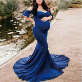  MQTIME  -  Maternity's Short Sleeve Dresses Sexy V Neck Gown Maxi Long Photography  for Pregnant Women Pregnancy Photo Shoot