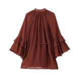 MQTIME  -  Boho Dress Flare Sleeve Layered Summer Dress Loose Fit Beach Dress Oversized Cotton Holiday Vestidos Hippie Robes