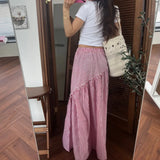 MQTIME  -  Women's High Waist Striped West Skirt Casual Dress Fashion Festival Skirt