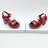 MQTIME  -  Fashion Large Size Sandals Women's Summer New European and American Thick Heel One-word Buckle High Heels
