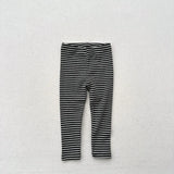  MQTIME  -  Autumn New Children Striped Leggings Cotton Girls Stretch Pants Boys Casual Pants Baby Ribbed Leggings Kids Trousers