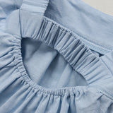 MQTIME  -  Girls Cotton And Linen Sleeveless Straps Dress Summer New Ruffled Hem Casual Vacation Backless Linen Dresses