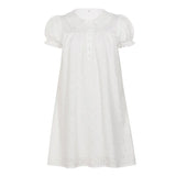 MQTIME  -  Sweet Cute Jacquard Peter Pan Collar Short Sleeve Loose Casual Short Dresses