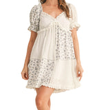 MQTIME  -  Elegant Lace Maternity Dress with Empire Waist and Flutter Sleeves for Special Occasions in Spring Summer