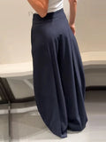 MQTIME  -  Women's Casual Spliced Long Trouser Baggy High Waist Pockets Denim Striped Trousers 2025 New Autumn Lady Street All-match Pants