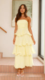 MQTIME  -  Summer New Sexy Strapless Women Cake Dress Simple Solid Color Female Banquet Party Dresses