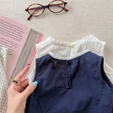 MQTIME  -  Summer New Girls Sleeveless Shirts Baby Girl Thin Cotton Lace Vest Children Loose Casual Tops Infant Blouse Kids Clothes