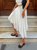 MQTIME  -  Casual Irregular Lace Up Skirt For Women Fashionable Sexy Low Waist Solid Color Skirt Summer Beach Streetwear Women Elegant