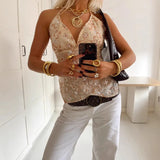 MQTIME  -  Summer new European and American women's sequined embroidered camisole vest sexy spicy girl camisole top