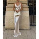 MQTIME  -  Pre-Spring Women's Fashion New Sexy Women's V-Neck Slip Dress