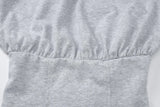 MQTIME  -  Women Solid 2 Piece Set Tracksuits Off Shoulder Long Sleeve Lace Up Slim T-shirts Crop Tops + Shorts Casual Streetwear Suits