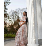 MQTIME  -  Maternity Photography Props Dress Pregnant Woman Photo Shoot Outfit Long Dresses Sexy Goddess Shiny Rhinestone Sequins Cape