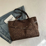 MQTIME  -  leopard print vintage shoulder bag winter tote bag handbag woman novelty cross body bag Female bag y2k casual