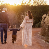  MQTIME  -  Elegant Maternity Dress With Floral Chiffon One Shoulder Stretch Enlarged Size Pregnant Women Photography Dress
