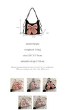 MQTIME  -  Korean-style Cute Big Pink Bow Pu Cute Large-capacity Storage Bag Handbag Backpack Woman Bags Schoolbag Crossbody Bag
