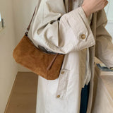 MQTIME  -  Niche Matte Texture Underarm Bag Retro Versatile Dumpling Bag Casual Shoulder Bag