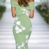  MQTIME  -  Elegant Summer Commuting Long Dress Flower Print Off Shoulder Women's A-line Dress New Fashion Hollow High Waist Wrap Hip Dress