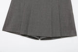  MQTIME  -  Grey Mini Skirt Shorts Woman Fashion With Belt Skort For Women High Waist Short Skirts Woman Summer Casual Shorts