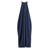  MQTIME  -  Silk Satin Texture Halter Dress Silky Smooth Hanging Neck Sleeveless Loose Backless Women Strap Long Dresses Slimming Vest Robe