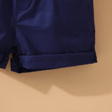 MQTIME  -  2Piece Summer Baby Boy Outfit Set Korean Cartoon Cute Print Short Sleeve Newborn Jumpsuit Bodysuit+Shorts Toddler Clothes BC1766