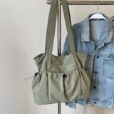 MQTIME  -  Casual Commuter Large Capaci Nylon Tote Bag Women's New 2025 College Student Class Bag Commuter Single oulder Tote Bag