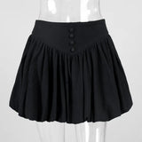 MQTIME  -  Fashion Bubble Women's Mini Skirt High Waist Casual Streetwear Sweet Coquette Preppy Style Party Skirt Female Skirts
