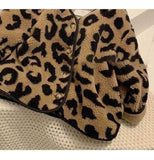 MQTIME  -  Toddler Girls Lamb Woolen Coat New Winter Leopard Single Button Closure Kids Girls Warm Jacket Round Neck Little Girls Parkas