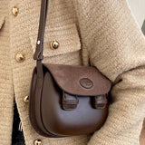 MQTIME  -  Autumn High Quality Maillard Brown PU Suede Crossbody Bags Shoulder Bag Phone Wallet Storage Bags Women's Bag Purse