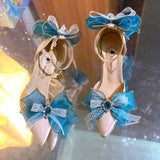 MQTIME  -  Lolita Cosplay Y2K Heels Pink Dreamy Bridal Wedding Shoes 2000S Heels High Quality Designer Luxury Shoes Elegant Women's Sandals