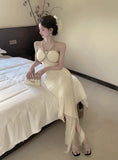 MQTIME  -  Woman Dress Sexy Sleeveless Mesh Patchwork Bandage Slim Temperament Backless Party Dresses Elegant Summer Fashion