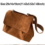 Mqtime Retro Brown Matte Autumn & Winter Bag Women's Large Capacity Crossbody Shoulder Bag Vintage Fashion Female Handbags Casual Totes