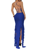 MQTIME  -  Elegant Spaghetti Strap Solid Dress Women Summer Fashion Strapless Bodycon Casual Boho Beach Party Dresses Robe Femme  Vestidos