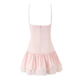 MQTIME  -  New Summer Dresses Woman Flower Embroidered Suspender Party Dress Backless Slim Elegant Vestidos Solid Color Sexy Trendy