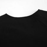 MQTIME  -  2 Pieces Short Sets Femme Black Sets Lace-up Cotton Solid Color Holiday Outfits Two Pieces Beach Summer Tracksuit