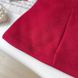 MQTIME  -  Girls Christmas Dress Winter Peter Pan Collar Thicken Warm Kids Girls Princess Dress Bow Appliques Toddler Girl Red Dress