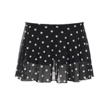 MQTIME  -  High Street Summer All Match Thin Polka Dot Print Pleated Chiffon Skirts Y2k Aesthetic High Street American Mini Jupe Punk Skirt