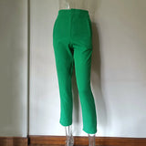 MQTIME  -  New Women Casual Pants High Waist Slim-fit Basic Pants Popular Hot Sale Plaid Color Straight Style Daily Trousers