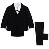 MQTIME  -  Baby Boy Formal Clothes Set Jacket+Shirt+Vest+Bowtie+Pant 5PCS Infant Toddler Child Clothes Suit Blazer Jacket Baby Clothes 0-2Y