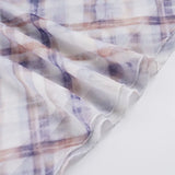 MQTIME  -  Y2k Plaid Gauze V Neck Spaghetti Strap Sexy Backless Patchwork Short Women's Dress
