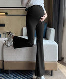 Mqtime 2025 Pregnant Women Belly Pants Autumn Elegant Short Maternity Formal Trousers Ankle-length Pregnancy Work Clothes Length 100cm