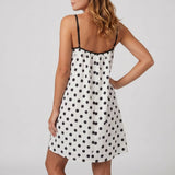  MQTIME  -  y2k Beach Dress Sexy Women Polka Dot/Striped Square Neck Spaghetti Strap Sleeveless Mini Dress Party Dresses Streetwear
