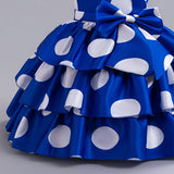 MQTIME  -  Polka Dot Girl Layered Dress Wedding Birthday Party Children's Princess Gown Kids Fashion Clothing Vestidos Toddler Dresses