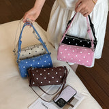 MQTIME  -  Women Small Polka Dot PU Underarm Shoulder Bag Lady Retro Handbags and Purses New Trend Cute Hand Bags