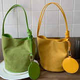MQTIME  -  New Soft Suede Single Shoulder Underarm Bag for Women Fashionable Casual Simple Versatile Bucket Bag