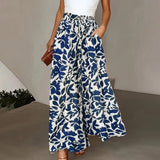 MQTIME  -  Summer Women Wide Leg Pants 2025 New High Waist Yoga Pants Hippie Baggy Trousers Boho Beach Plus Size Palazzo Pants Women